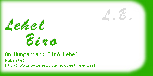 lehel biro business card