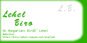 lehel biro business card